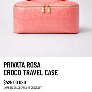 Croco Travel Case - Pink